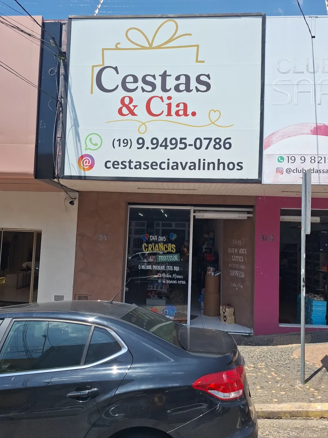 Fachada da Cestas & Cia em Valinhos